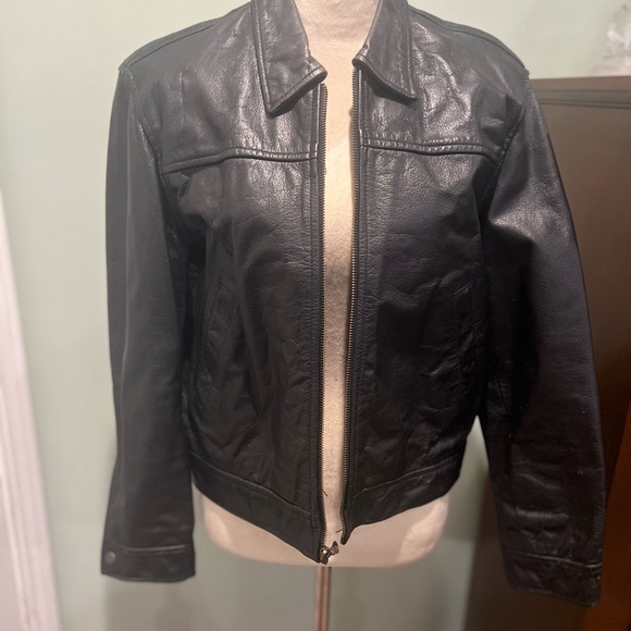 Wilson Black Leather Jacket - Picture 2 of 9
